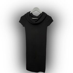 ZARA Black Cowl Neck Dress Romantic Date night Size S NWT